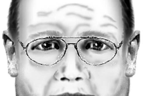 Das Phantombild des Verdächtigen.