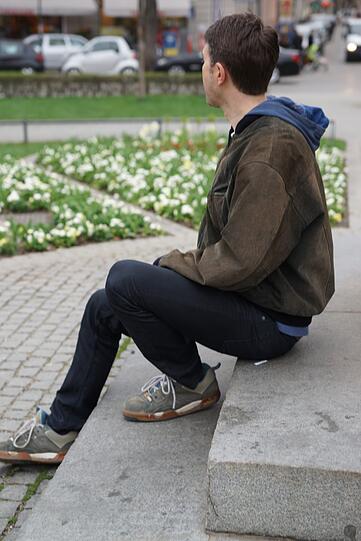Markus K. (45) am Gärtnerplatz. Obwohl er Vater so vieler Kinder ist, sagt er: &bdquo;Ich bin trotzdem viel allein.&ldquo;