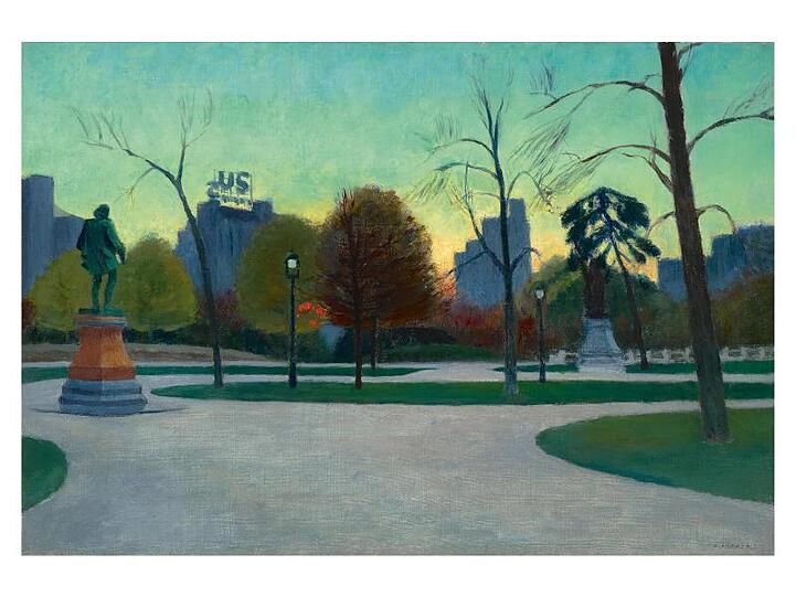 Das Gemälde "Shakespeare at Dusk" von Edward Hopper. Das Werk, das den Central Park in New York zeigt, des US-Künstlers wird im Auktionshaus Sotheby's versteigert.