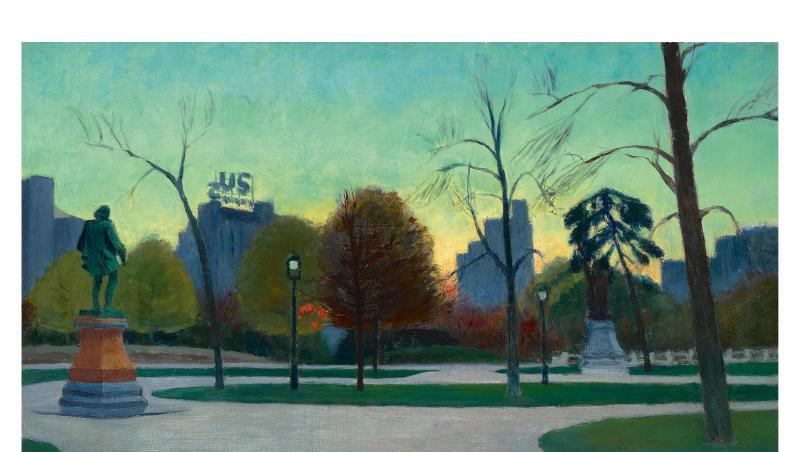 Das Gemälde "Shakespeare at Dusk" von Edward Hopper. Das Werk, das den Central Park in New York zeigt, des US-Künstlers wird im Auktionshaus Sotheby's versteigert. Das Gemälde "Shakespeare at Dusk" von Edward Hopper. Das Werk, das den Central Park in New York zeigt, des US-Künstlers wird im Auktionshaus Sotheby's versteigert.
