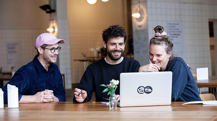 Die Laokoon-Gruppe: Hans Block, Moritz Riesewieck und Cosima Terrasse.