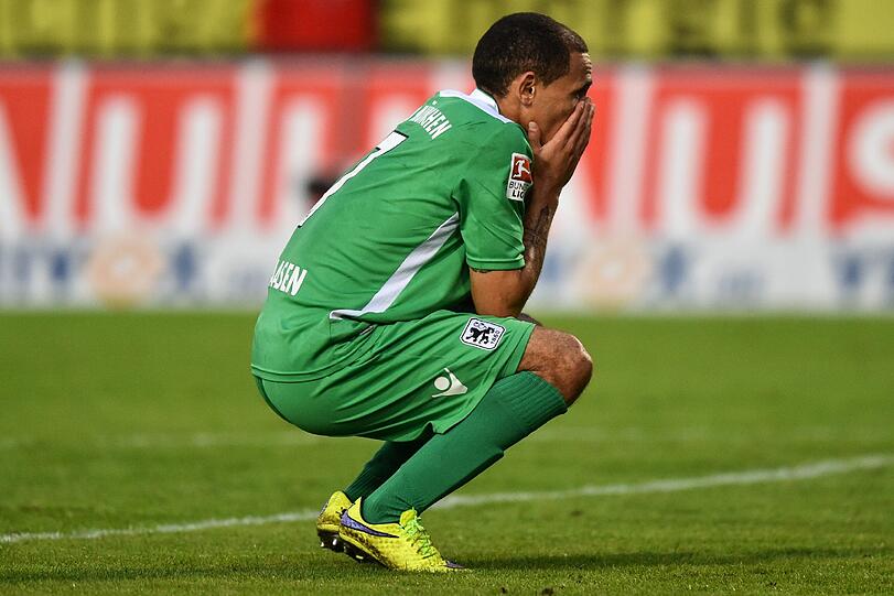 Zum verzweifeln: Auch beim SV Sandhausen konnten die Löwen nicht gewinnen
