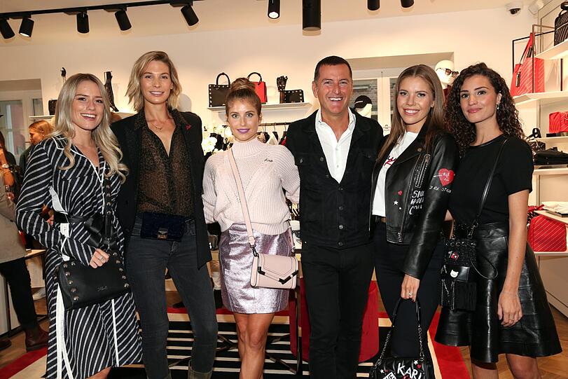 Vanessa Meisinger, Sarah Branner, Cathy Hummels, Pier Paolo Righi, Victoria Swarovksi und Nadine Menz