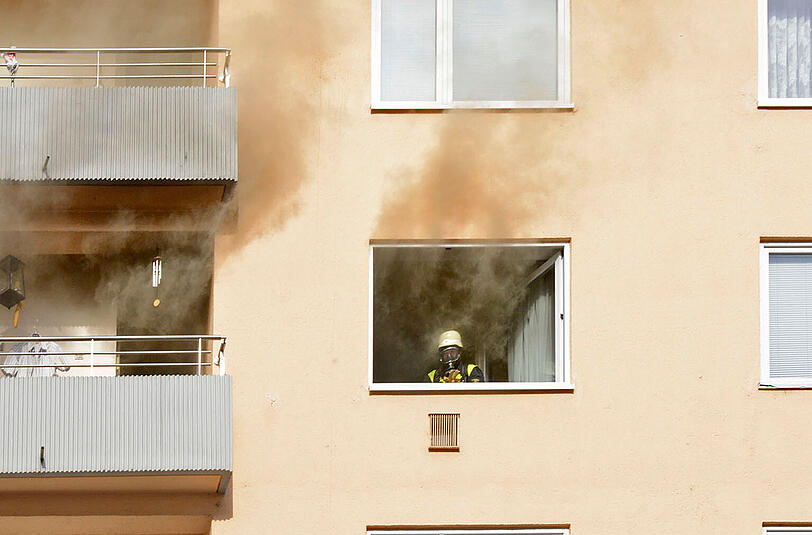 Feuerwehreinsatz in der Kolumbusstraße.
