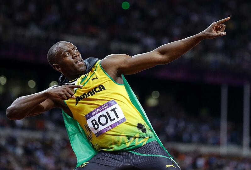 Usain Bolt, der schnellste Mann der Welt, präsentierte in München seine Top-Kondition - beim Feiern.