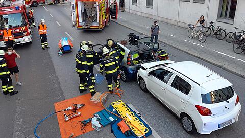 In Untergiesing wurde ein 54-Jähriger bei einem Unfall schwer verletzt.