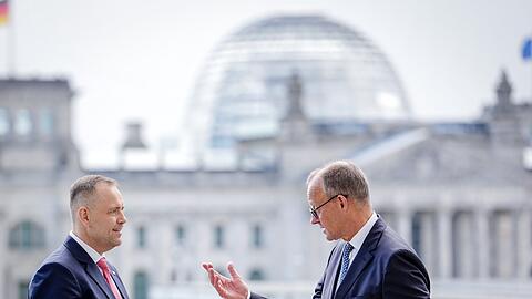 Nach dem Gespräch mit Bundespräsident Steinmeier traf sich Polens Präsident Nawrocki mit Bundeskanzler Merz