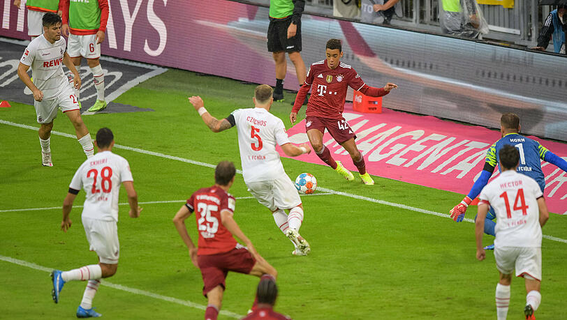 Brachte mit seinen Aktionen deutlich Schwung: Bayern-Youngter Jamal Musiala.