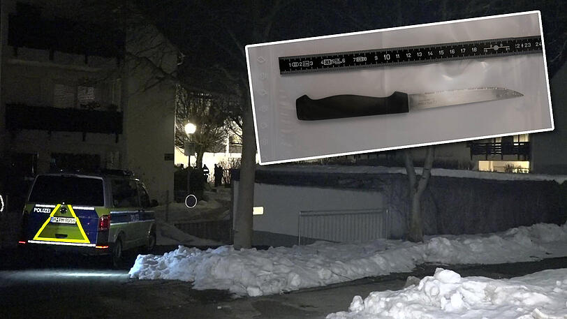Ein Mann wurde am Mittwochabend in Pullach angeschossen, nachdem er Polizisten mit diesem Messer bedrohte.