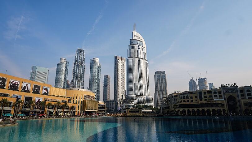 Will seinen Ruf als sicheres Tourismusziel wahren: Dubai, hier die Au&szlig;enansicht der Dubai Mall.