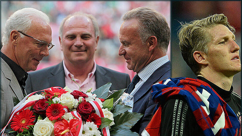 Die Bilanz der Bayern-Helden um Bastian Schweinsteiger, Franz Beckenbauer, Uli Hoeneß und Karl-Hein Rummenigge. Die Bilanz der Bayern-Helden um Bastian Schweinsteiger, Franz Beckenbauer, Uli Hoeneß und Karl-Hein Rummenigge.