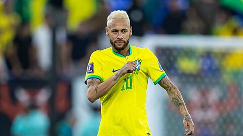 Brasiliens Neymar jubelt nach dem Spiel gegen Südkorea.