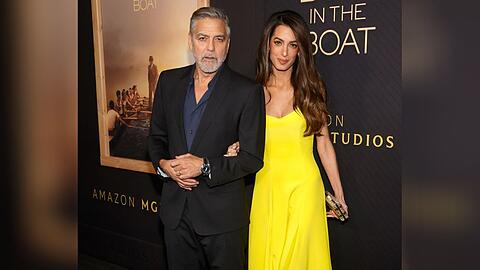 George und Amal Clooney bei der Premiere seines neuen Films "The Boys In The Boat".