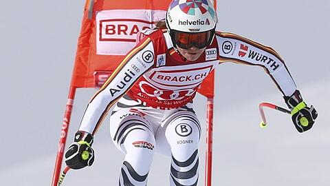 Viktoria Rebensburg kam beim Super-G in St. Moritz auf Rang zehn.