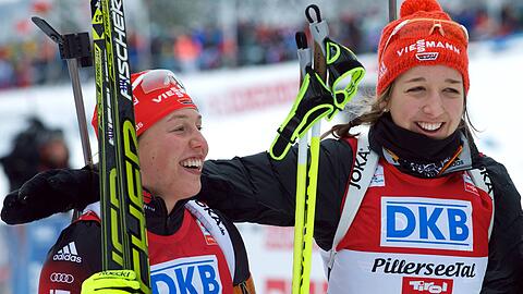 Mehr als nur Teamkolleginnen: Franziska Preuß (r.) denkt heute noch jeden Tag an Laura Dahlmeier († 31).