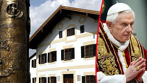 Papst Benedikt wurde am 16. April 1927 als Joseph Ratzinger in der oberbayerischen Gemeinde geboren. Sein Geburtshaus beherbergt heute ein Museum. Papst Benedikt wurde am 16. April 1927 als Joseph Ratzinger in der oberbayerischen Gemeinde geboren. Sein Geburtshaus beherbergt heute ein Museum.