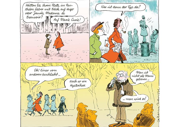 Feminismus einfach mal umgedreht: Jean-Paul Sartre hat bei Simone de Beauvoir gelernt, wie es so ist mit den Rollen.