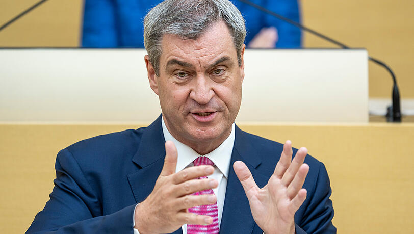 Markus Söder (CSU), Ministerpräsident von Bayern, gibt im Landtag eine Regierungserklärung ab. Markus Söder (CSU), Ministerpräsident von Bayern, gibt im Landtag eine Regierungserklärung ab.