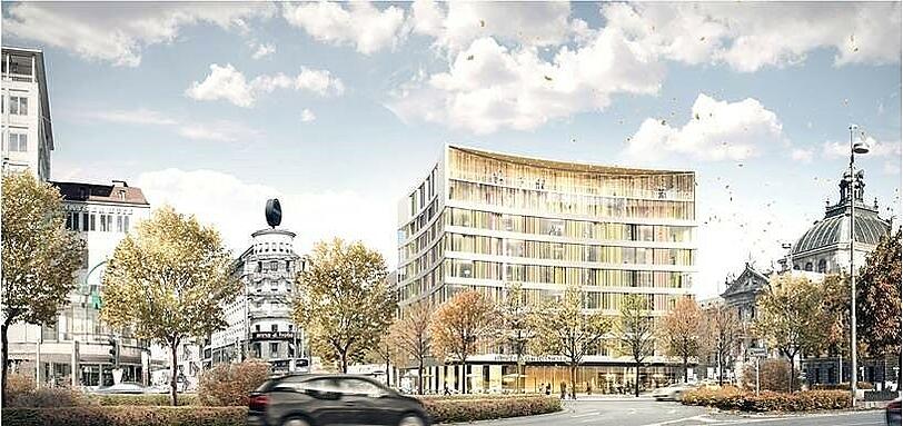 "Wir wollen die Fassade konkav krümmen": Der Vorschlag der Sauerbruch Hutton Architekten für den Königshof