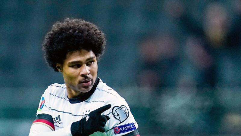 Traf beim Jahresabschluss des DFB-Teams gleich drei Mal: Serge Gnabry. Traf beim Jahresabschluss des DFB-Teams gleich drei Mal: Serge Gnabry.