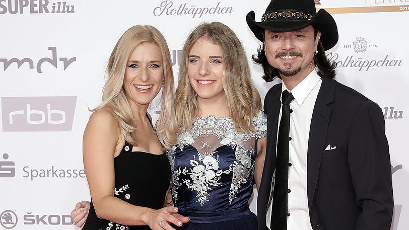Stefanie Hertel mit Tochter Johanna Mross und Ehemann Lanny Lanner.