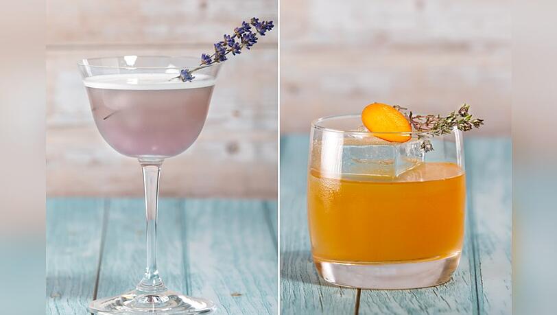 Der Lavender Bee's Knees und der Apricot Old Fashioned sind beliebte Cocktails für den Sommer.