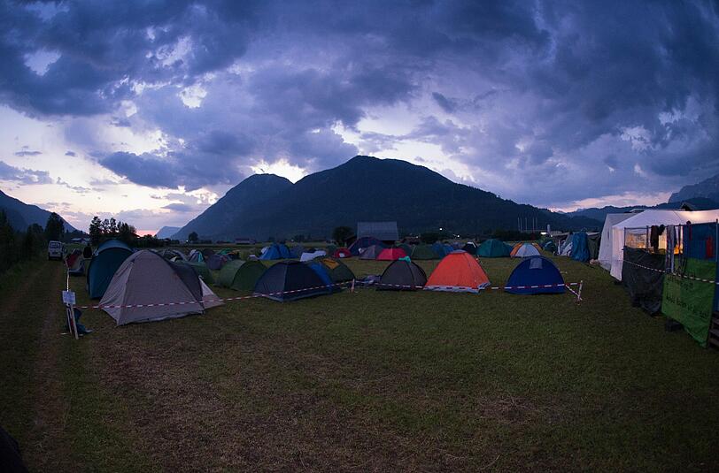 Das Protestcamp in Garmisch.