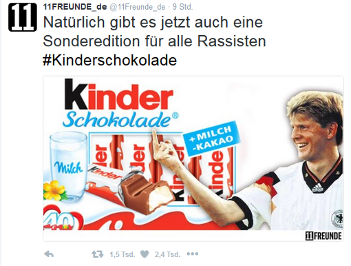 Die Sonderedition für Rassisten. Quelle: Twitter