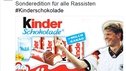 Die Sonderedition für Rassisten. Quelle: Twitter Die Sonderedition für Rassisten. Quelle: Twitter