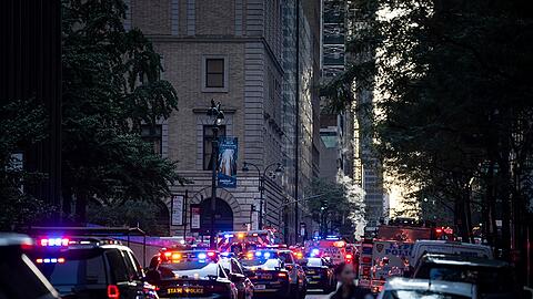 Großeinsatz der Polizei in New York nach einem Schussvorfall.
