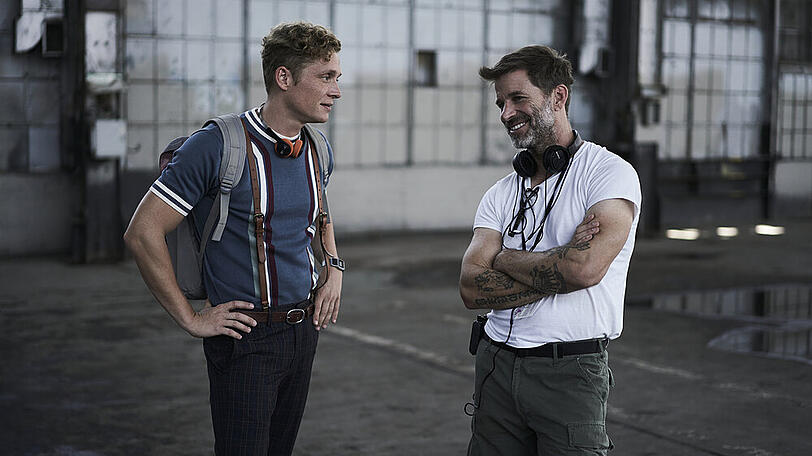 Matthias Schweighöfer (l.) mit Zack Snyder (r.).