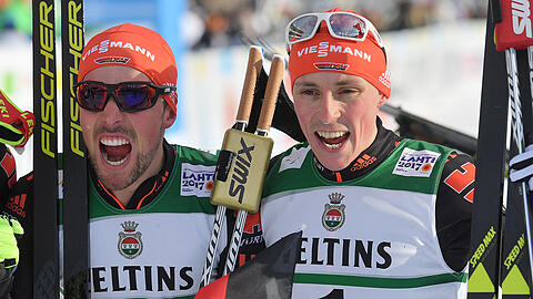 Ewige Rivalen: Johannes Rydzek (links) und Eric Frenzel.