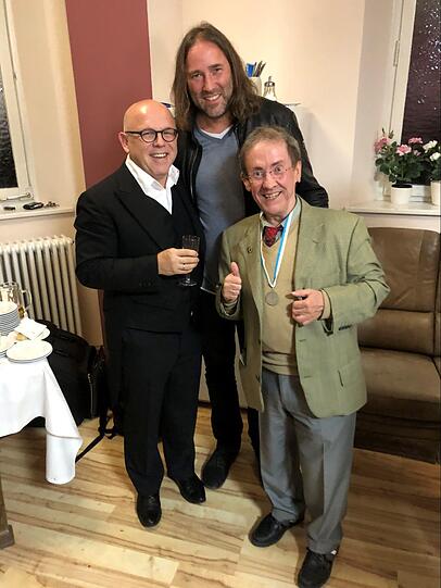 Roland Hefter mit Jürgen Kirner (li.) und Bob Ross (re.)