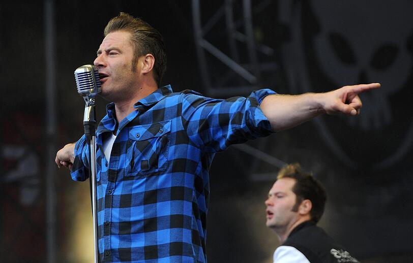 Sasha bei "Rock am Ring" mit seiner Band Dick Brave and the Backbeats.