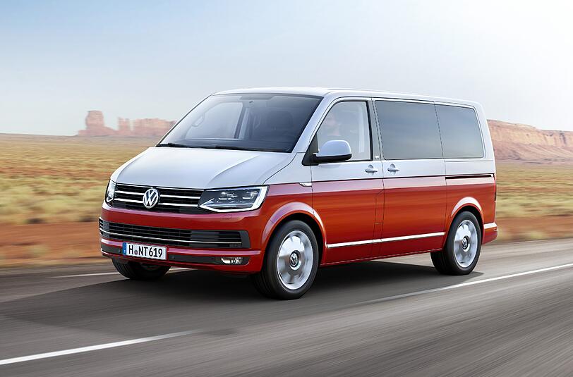 Platz 4: Der Volkswagen Bus T6. Die neuste Version des &bdquo;Bullis&ldquo;, das größte und geräumigste Auto des Rankings, belegt mit dem A3 den vierten Platz. Foto: Volkswagen