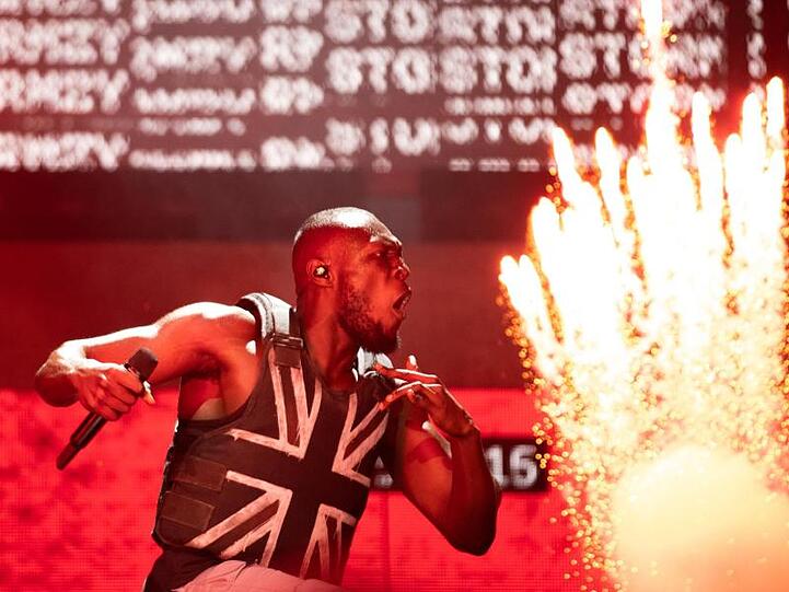 Heißer Typ: Rapper Stormzy aus Großbritannien beim Glastonbury Festival.