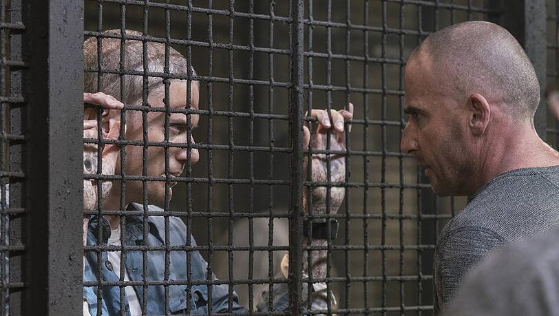 Wentworth Miller (l.) und Dominic Purcell 2017 in der fünften Staffel von "Prison Break".