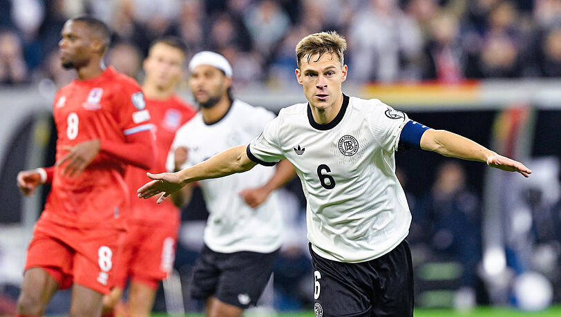 Joshua Kimmich steuerte als Rechtsverteidiger gegen Luxemburg zwei Tore bei.