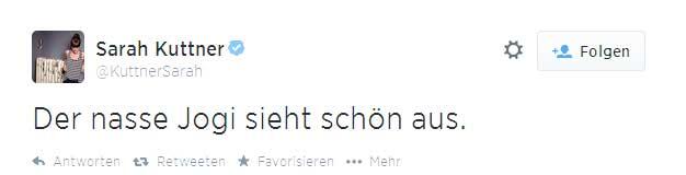 Sahra Kuttner gefällt der durchnässte Löw.