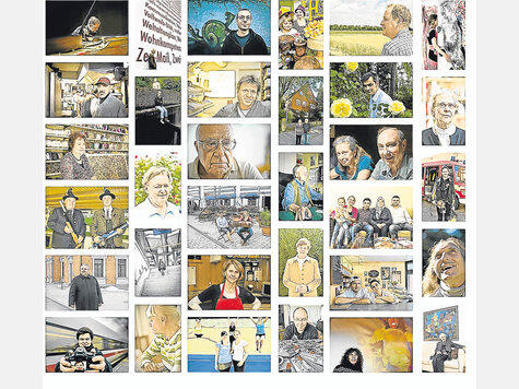 Die Menschen aus Pasing, die in der Ausstellung gezeigt werden. Fotografiert wurden sie von Helga Kriller, Tobias Melle, Lissy Mitterwallner, Max Ott, Jan Scheffner, Gerhard Schwengler und Severin Vogl.