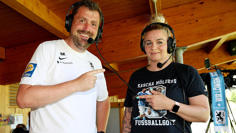 Ivonne Mölders und Rainer Kmeth haben das Testspiel der Löwen gegen Austria Klagenfurt kommentiert. Stadionsprecher will keiner von ihnen werden.