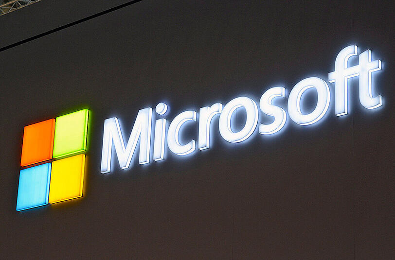 Microsoft auf der CeBit-Messe in Hannover. Der Softwareriese beklagt einen Investitionsstau im deutschen Mittelstand. Foto: Mauritz Antin