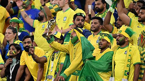 Die brasilianischen Fans waren vor dem Spiel sehr siegessicher.