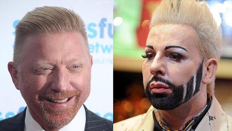 Olivia Jones' Dschungel-Wunsch-Kandidaten: Boris Becker (li.) und Harald Glööckler Olivia Jones' Dschungel-Wunsch-Kandidaten: Boris Becker (li.) und Harald Glööckler