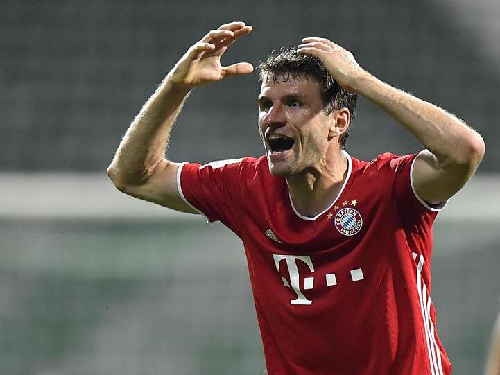Bayerns Thomas Müller. Foto: Martin Meissner/AP-Pool/dpa/Archivbild