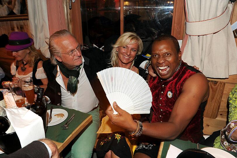 Lothar Reiff mit Haddaway und Freundin Rosi