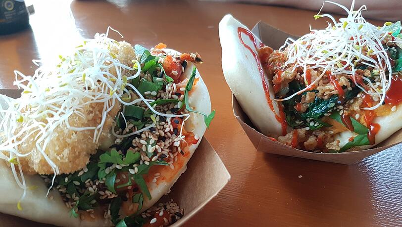 Feiner Snack: die chinesischen Gua Bao. Feiner Snack: die chinesischen Gua Bao.