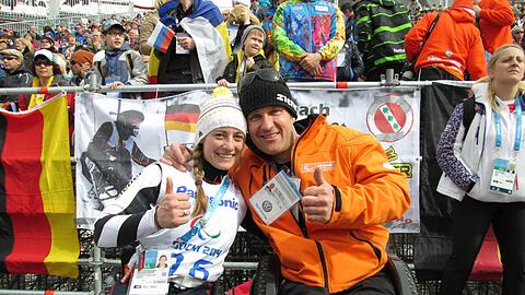 Zwei Superstars der Paralympics: Anna Schaffelhuber (bisher viermal Gold) und Martin Braxenthaler (zehnmal Gold).