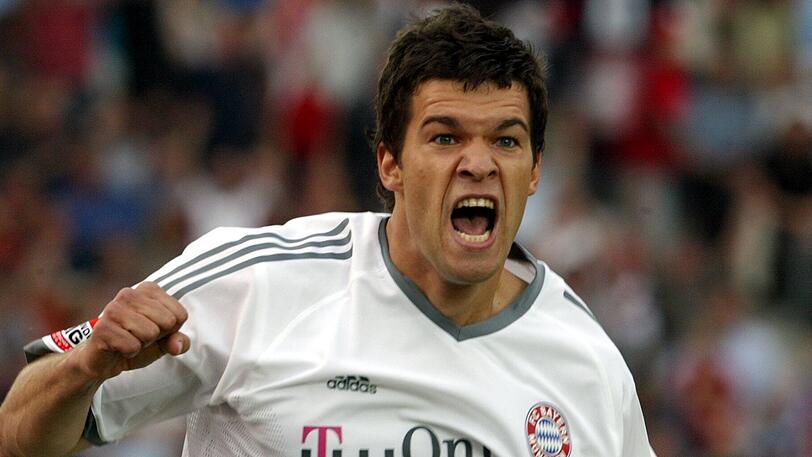 31. Mai 2003: Bayern-Profi Michael Ballack (heute 43) jubelt über einen Treffer für den FC Bayern im Pokalfinale gegen seinen Ex-Klub 1. FC Kaiserslautern.
