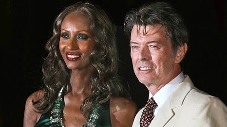 Iman Abdulmajid und David Bowie im Jahr 2007.